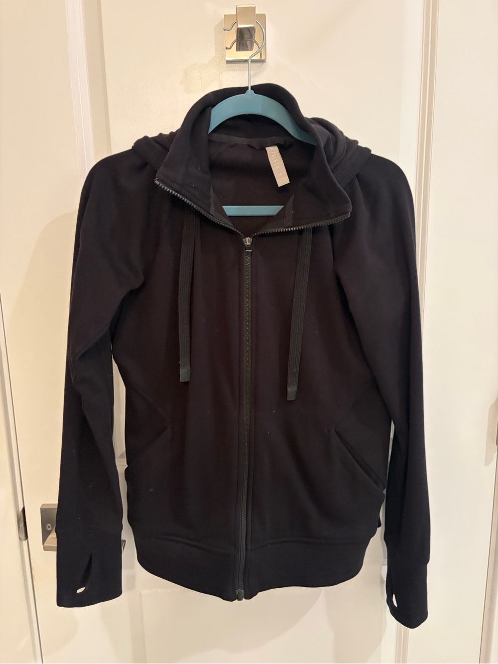 Women’s Athleta Black Full-Zip Hooded Sweatshirt